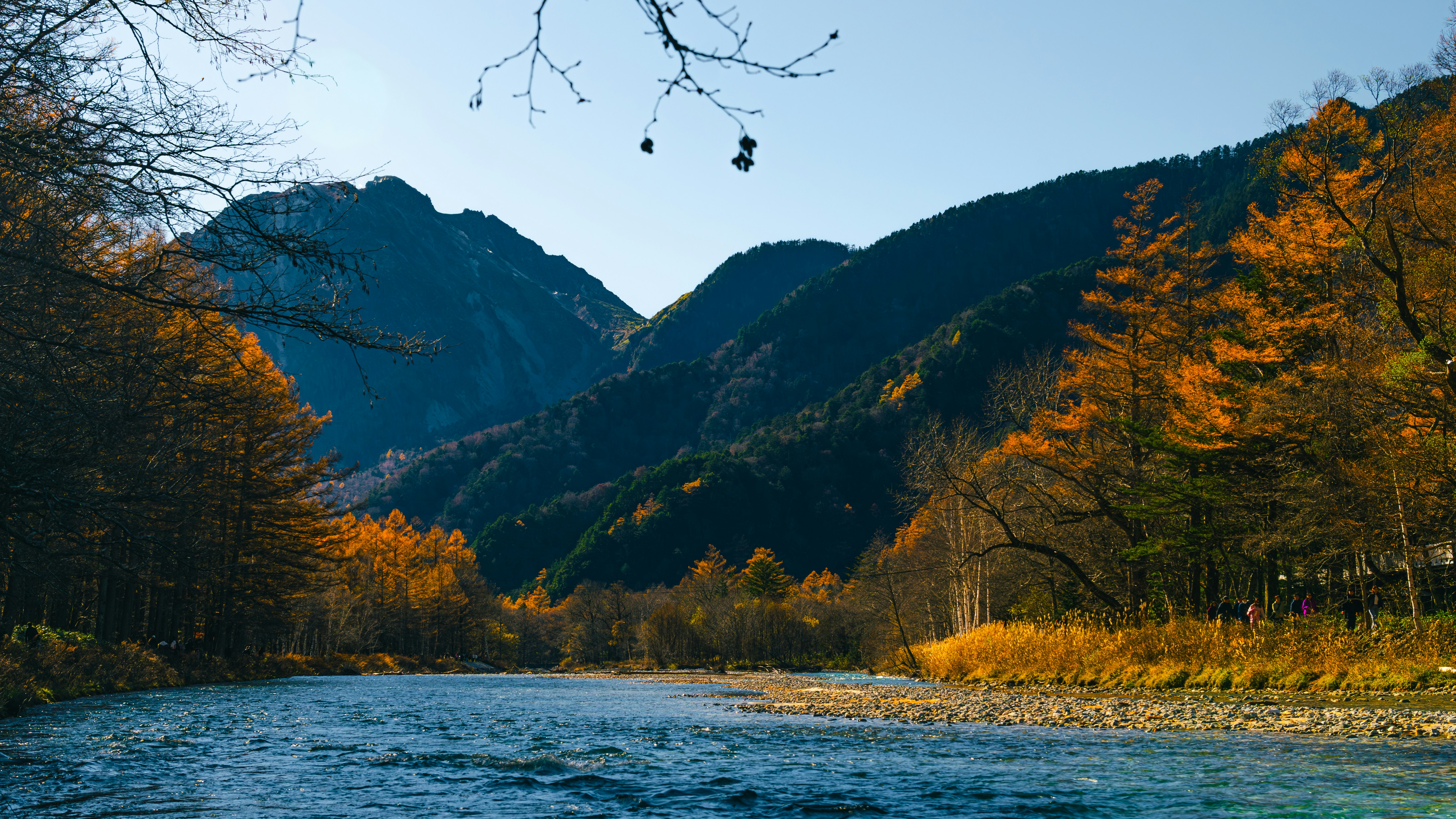 Mountain river landscape in Kamikochi, Nagano, Japan